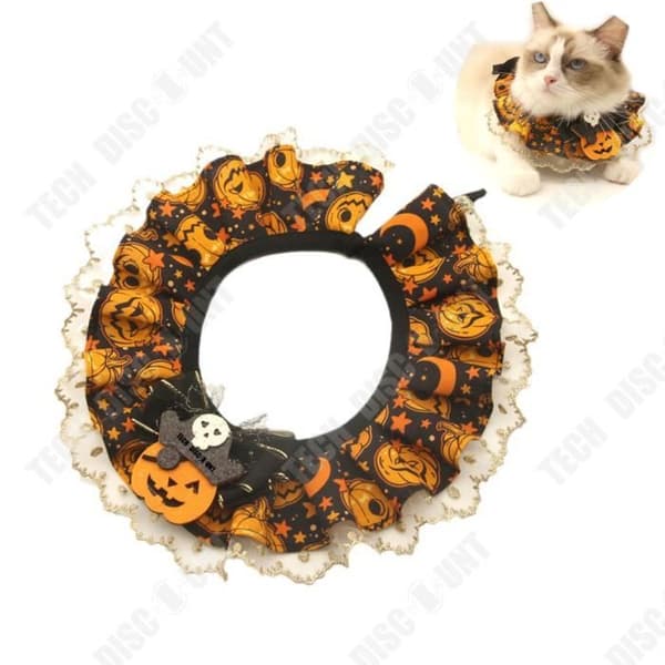TD® Pet Spetskrage Justerbar Pin Scarf Cat Accessories New Halloween
