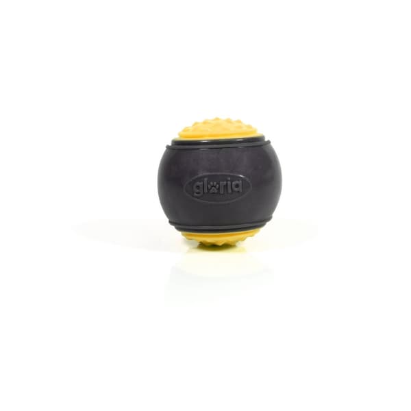 Boll till husdjur Gloria PLAY AND RUN Gul TPR M 6,35 cm 2 antal