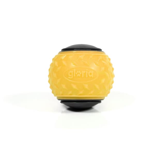 Kjæledyrball Gloria PLAY AND RUN Gul TPR M 6,35 cm 2 enheter