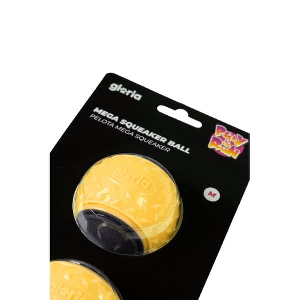 Kjæledyrball Gloria PLAY AND RUN Gul TPR M 6,35 cm 2 enheter