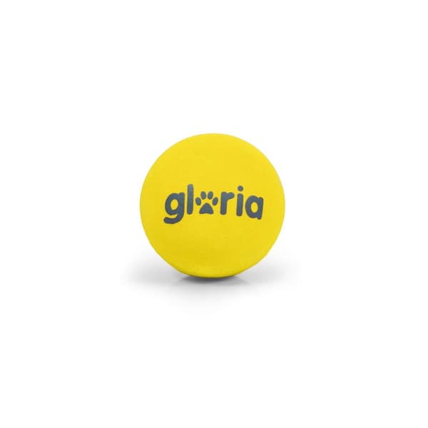 Kæledyrsbold Gloria PLAY AND RUN Gul Skum TPR S 4,5 cm 2 enheder