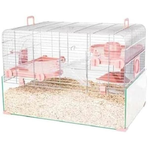 Bur för gnagare - ZOLUX - Panas Color 60 - Metall - Rosa - Komfort - Hamster