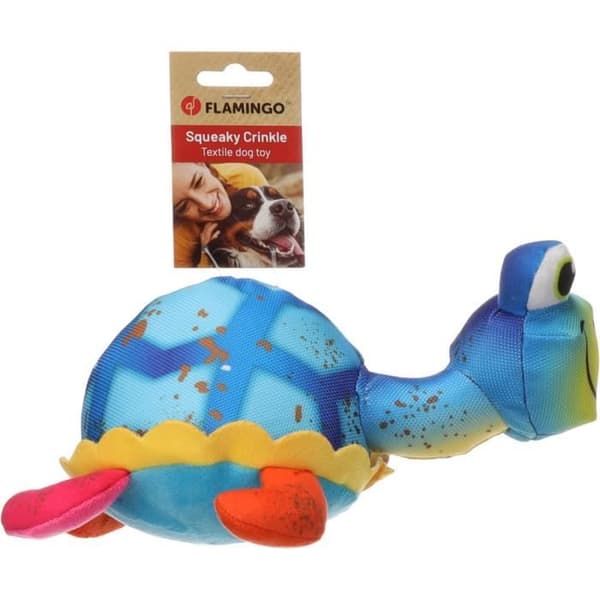 Tortuga Clora Azul 26 cm Leäktoy för hund - Flamingo