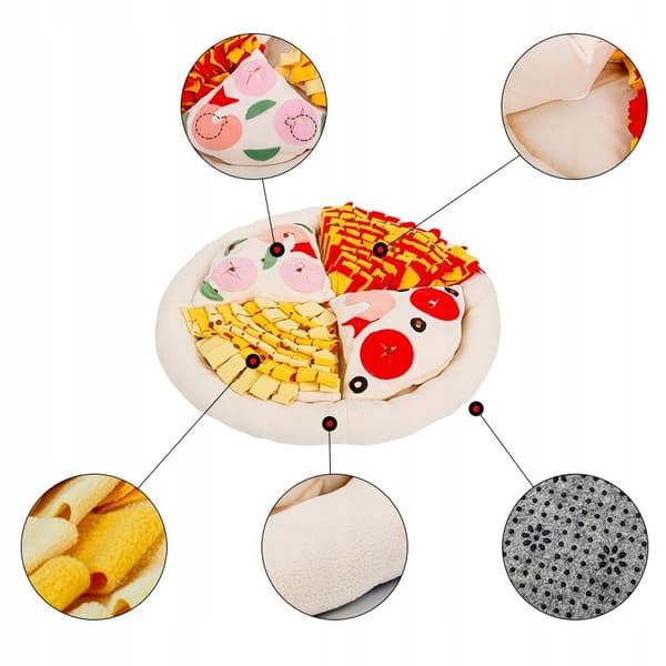 PEHMO PIZZA koirille LELUOPETUSMATTO XL
