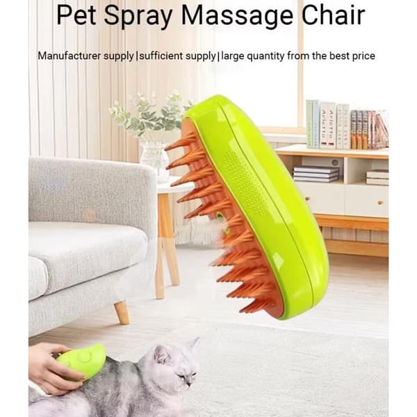 Hund- och Kattborste 3-i-1 med Sprayfunktion & Massage