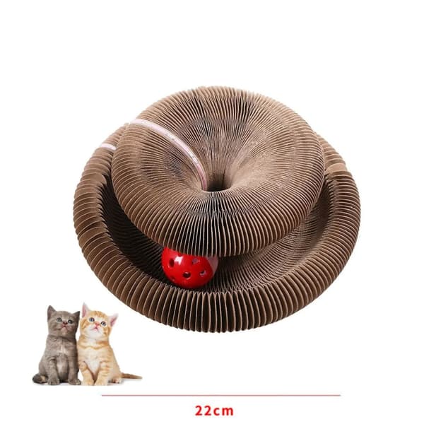 Klösbräda för katter med inbyggd boll