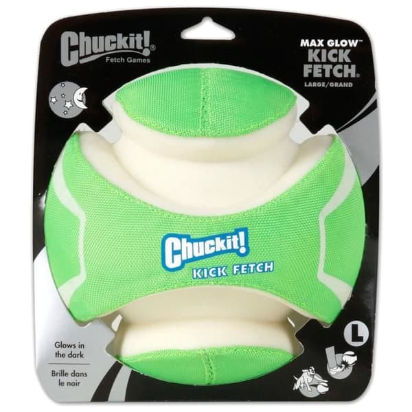 CHUCKIT! Kick fetch Max glödleksak L Ø 20cm - För hundar