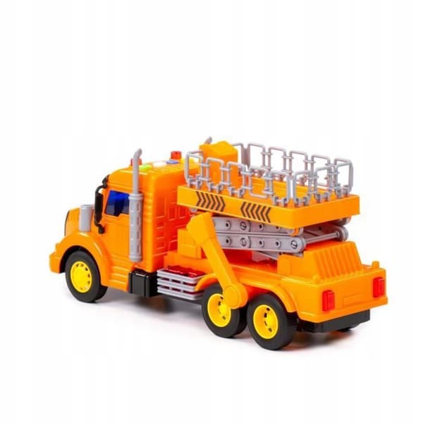 Polesie "Profi" tröghetslyft leksaksbil (med ljus och ljud) (orange)