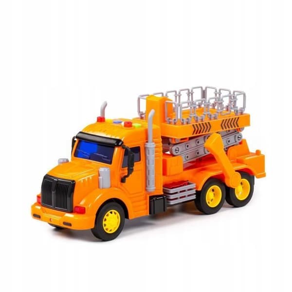 Polesie "Profi" tröghetslyft leksaksbil (med ljus och ljud) (orange)