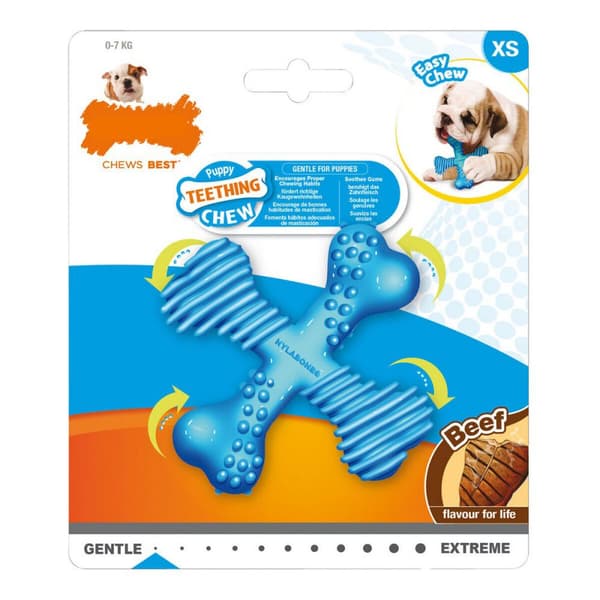 Tuggleksak för hundar Nylabone Kors Kött