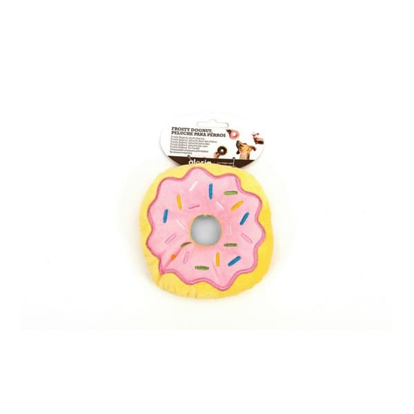 Mjuk leksak för hundar Gloria Frosty 3 x 5 x 14 cm Donut Rosa