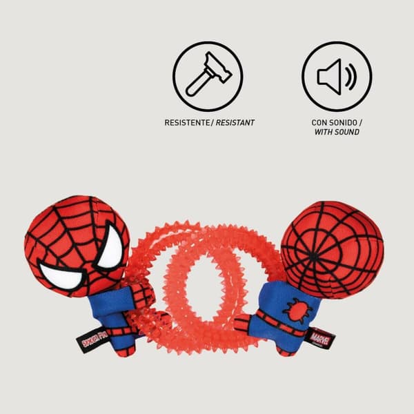 Hundleksak Spider-Man Röd 7,0 x 12,5 x 18,5 cm (4 antal)