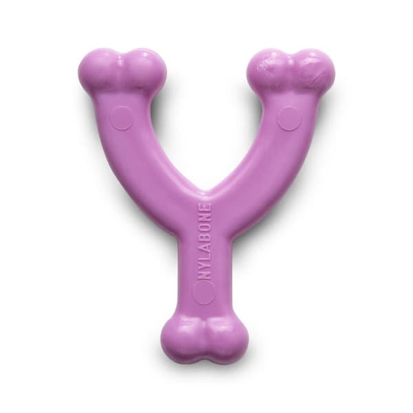 Tuggleksak för hundar Nylabone WISHBONE Rosa Kyckling XS
