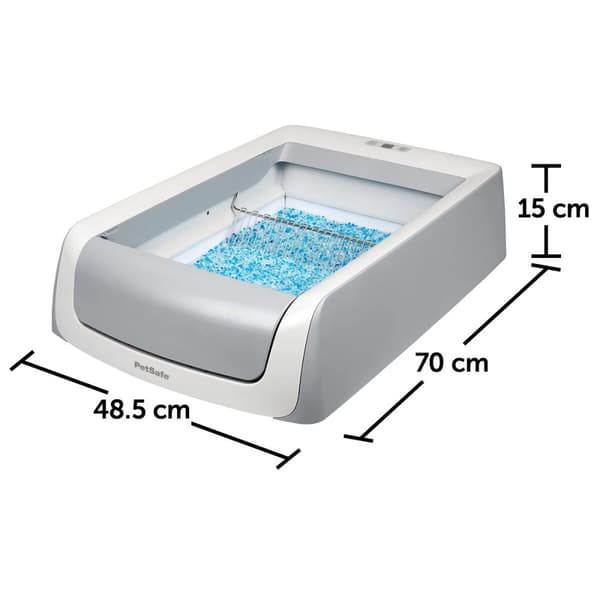 Kissan hiekkalaatikko PetSafe Itsepuhdistuva 15 x 70 x 48,5 cm Valkoinen Muovinen