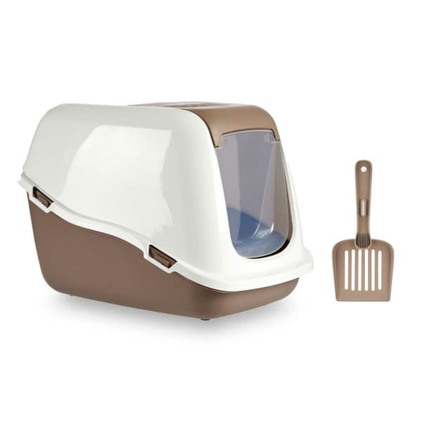 Kattebakke Hvid Beige Plastik 39,7 x 57 x 39 cm (6 enheder)