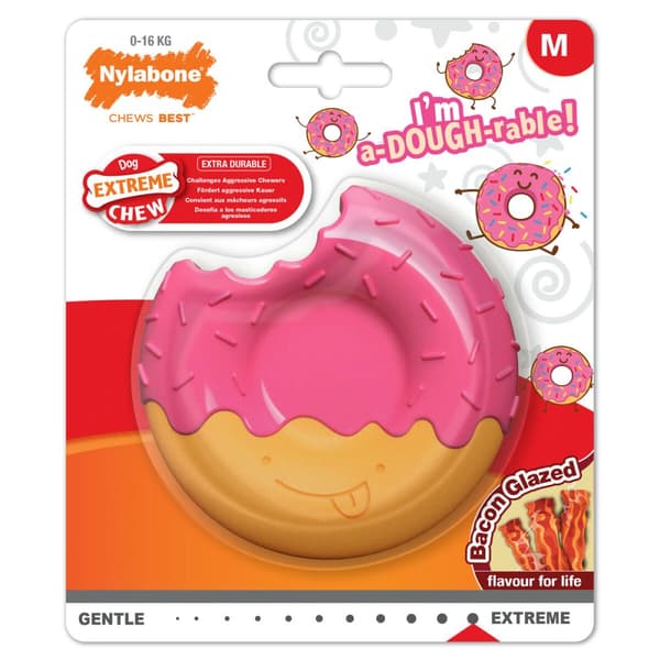 Koiranlelu Nylabone Pinkki Bacon M