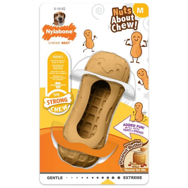 Koiranlelu Nylabone Ruskea Maapähkinävoi M