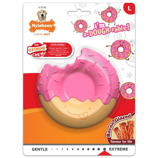 Koiranlelu Nylabone Pinkki Bacon L