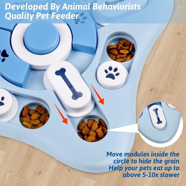 OBOSOE Dog Intelligence -lelu, interaktiivinen koiranlelu vinkuvalla äänellä, interaktiivinen herkkuannostelija, aktiivisuusruoka-annostelija