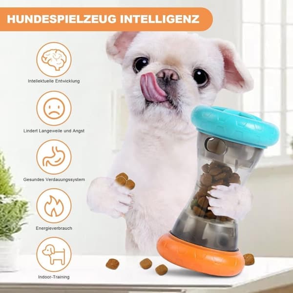 Lollanda Interaktivt Hundelegetøj / Aktiveringslegetøj – Rullende Maddispenser, der fremmer hundens intelligens
