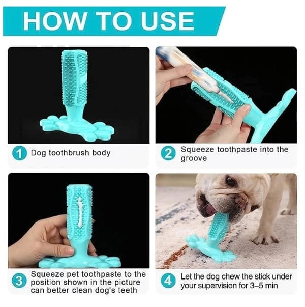 Tuggummi leksaker för hundar, hundtandborste, tandrengöring leksak, hund husdjur tandborstar, borstning stick