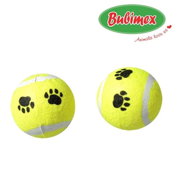 Bolla - Frisbee Bubimex - 449 - Tennisboll för hundar 2 delar, gul och grön, 6,5 cm