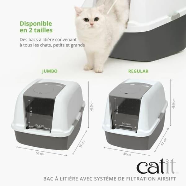 Kissan hiekkalaatikko Catit Harmaa Irrotettava kansi