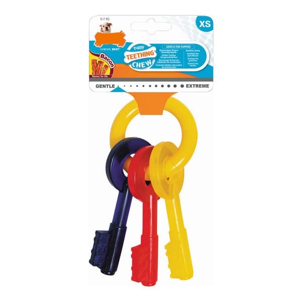 Hund Bidering Nylabone Nøgler Bacon Størrelse S Nylon Termoplastisk Hvalpe