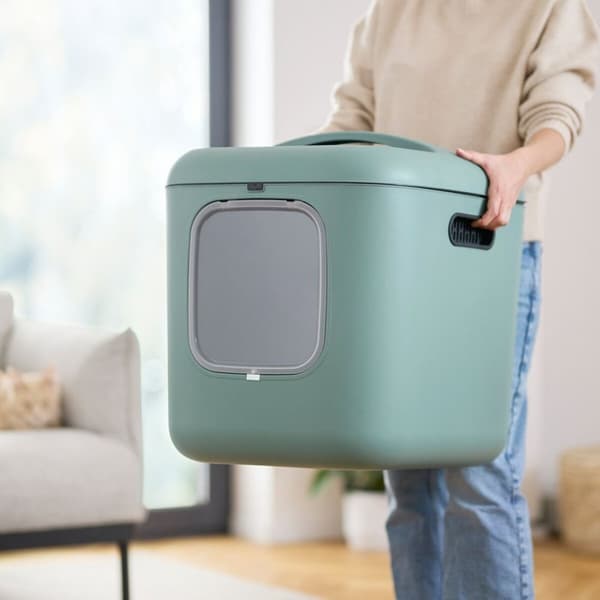 Kattlåda Rotho Grön Plast
