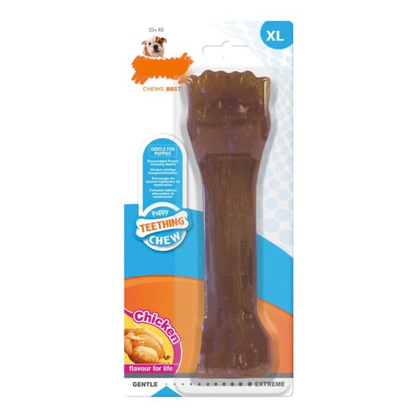 Koiran purulelu Nylabone Pennut Koko XL Kana Kestomuovi