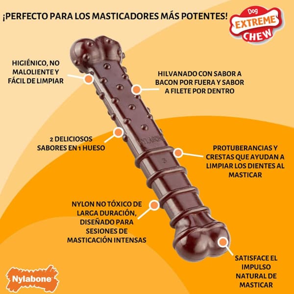 Ben Nylabone Brun Bacon L