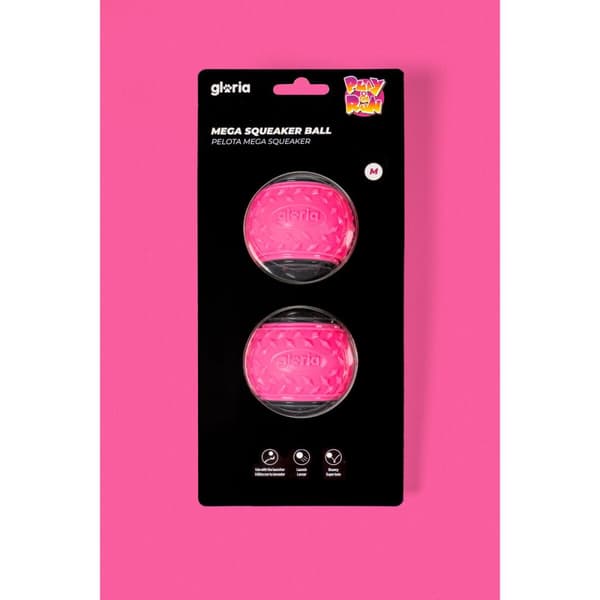 Lemmikin pallo Gloria PLAY AND RUN Pinkki TPR M 6,35 cm 2 osaa