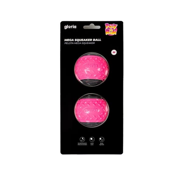 Lemmikin pallo Gloria PLAY AND RUN Pinkki TPR M 6,35 cm 2 osaa
