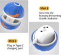 Miniatyrbild 4 av 7: Lollanda Hundleksak Vibrerande Boll, Rullande Boll, tuggboll för Hundar och katter Tuggbboll för Hundar – LED, 360° Smart