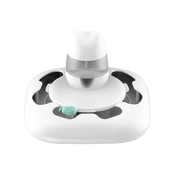 Interaktiv kattleksak, smarta funktioner, hållbar design,vit, ingen