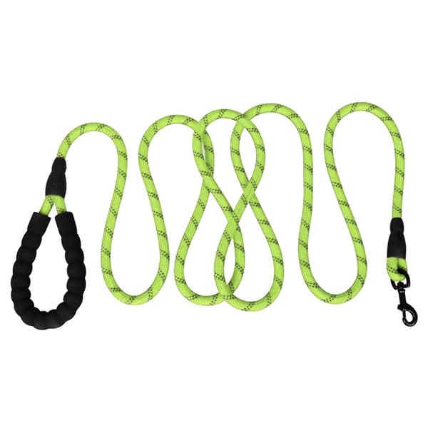 Reflekterande hundkoppel av nylon Hundkoppel i grönt med 1.5 meters längd för promenader med ditt husdjur
