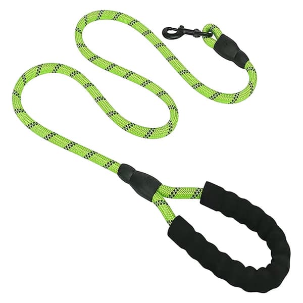 Reflekterande hundkoppel av nylon Hundkoppel i grönt med 1.5 meters längd för promenader med ditt husdjur