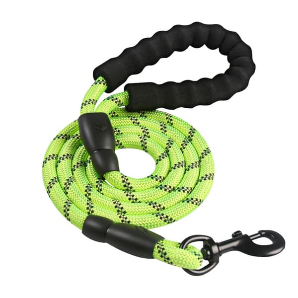 Reflekterande hundkoppel av nylon Hundkoppel i grönt med 1.5 meters längd för promenader med ditt husdjur