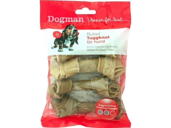 DOGMAN Pureskelusolmu rullattu S 4-pack
