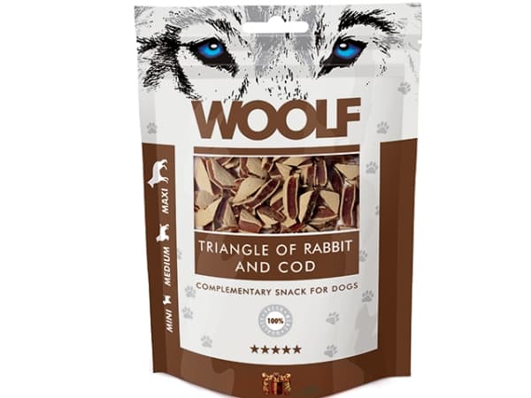Brit WOOLF 100g RABBIT TRIANGLE COD