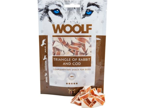 Brit WOOLF 100g RABBIT TRIANGLE COD