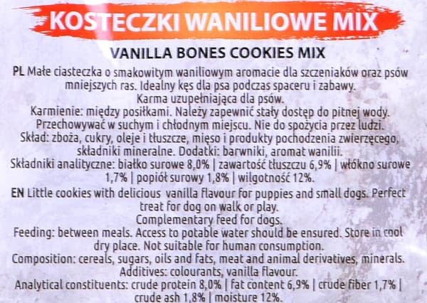 Maced MACED Biscuits for dogs - vanilla cubes, mix 1kg