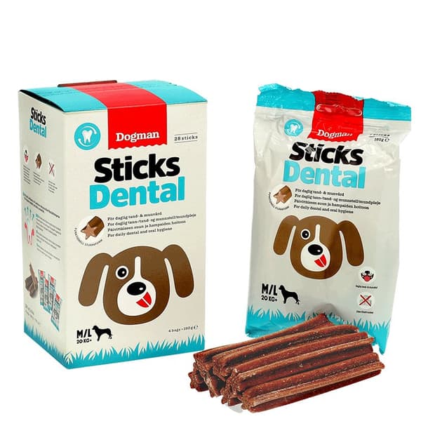 Dogman Sticks Dental Box 28-pack M/L