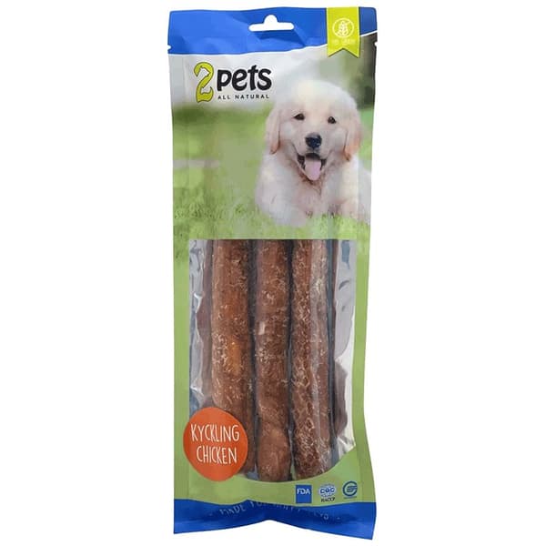 2pets Tuggrulle m kycklingfilé 28cm 3-pack, 250g