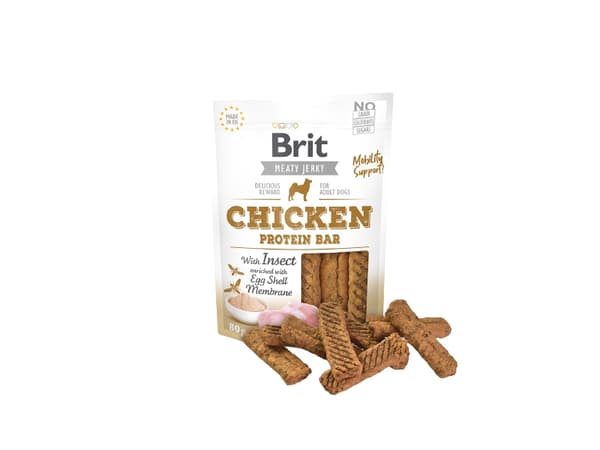 Brit Jerky Snack, Snacks, Hund, Adult, Kylling, 80 g, Sukkerfri