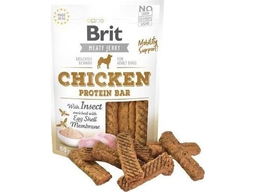 Brit Jerky Snack, Snacks, Hund, Adult, Kylling, 80 g, Sukkerfri