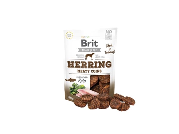 Brit BRIT MEATY JERKY Sild Meaty Coins PLATER SILD 80g