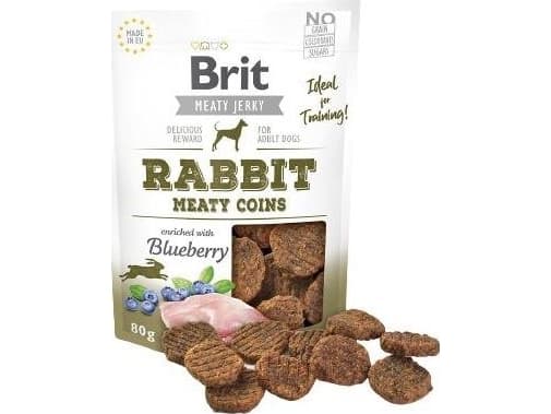 Brit BRIT MEATY JERKY Rabbit Meaty Coins RABBIT 80g