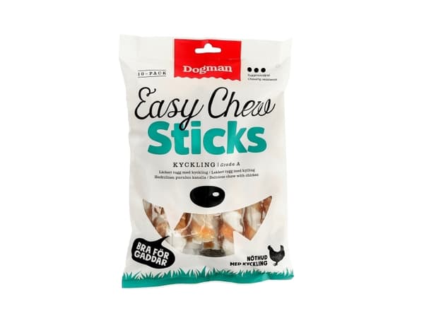 Dogman Easychew Sticks Med Kyckling 10p Vit 17,5cm 17,5cm