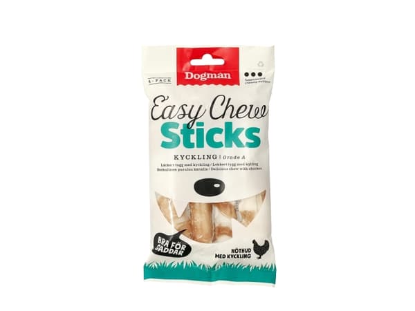 Dogman Easychew Sticks Med Kyckling 4p Vit 12,5cm 12,5cm
